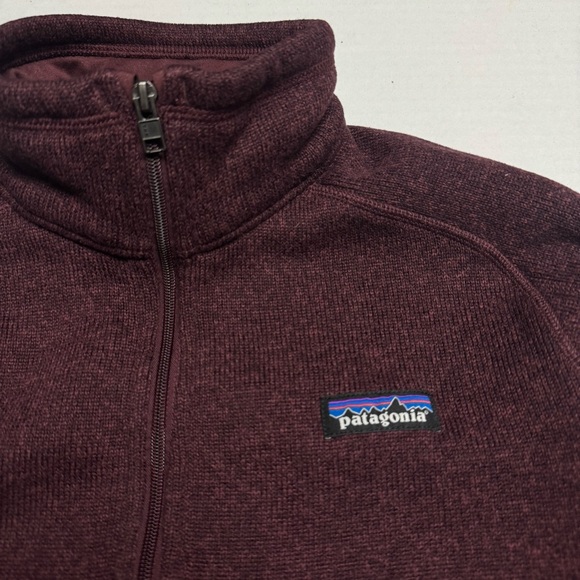 Patagonia Women's 1/4 Zip Better Sweater In Dark Currant. Size: Large - Picture 2 of 12